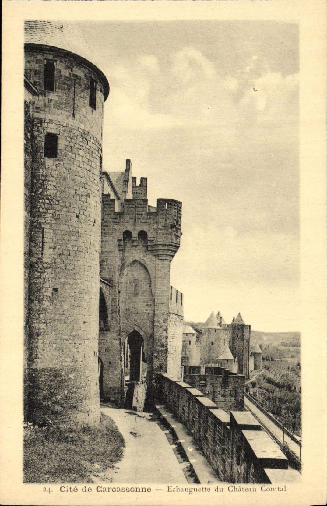 CPA Cite de Carcassonne Echauguette du Chateain Comtal