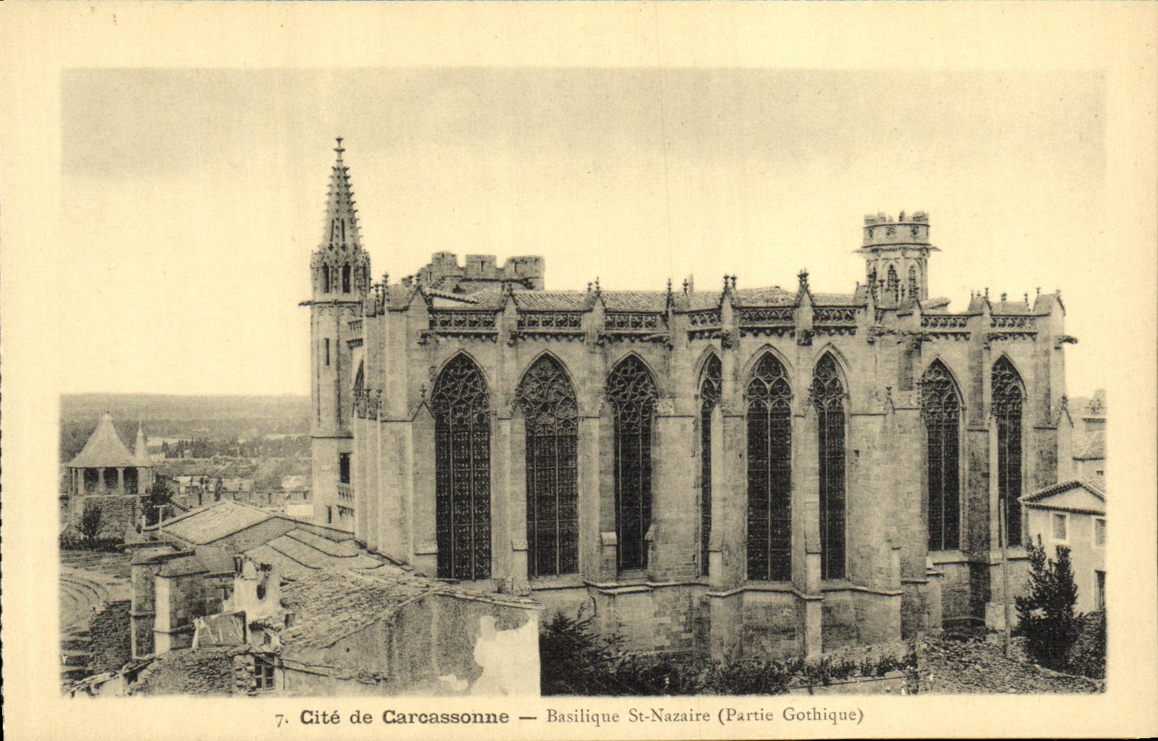CPA Cite de Carcassonne Basilique St Nazaire Partie gothique
