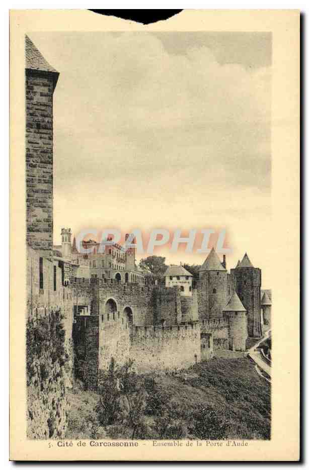 CPA Cite de Careassonne Ensemble de la Porte D Aude