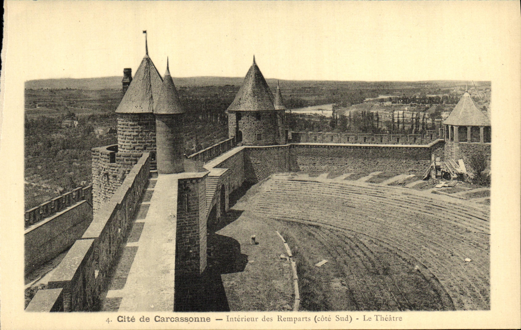 CPA Cite de Careassonne Interieur des Remparts