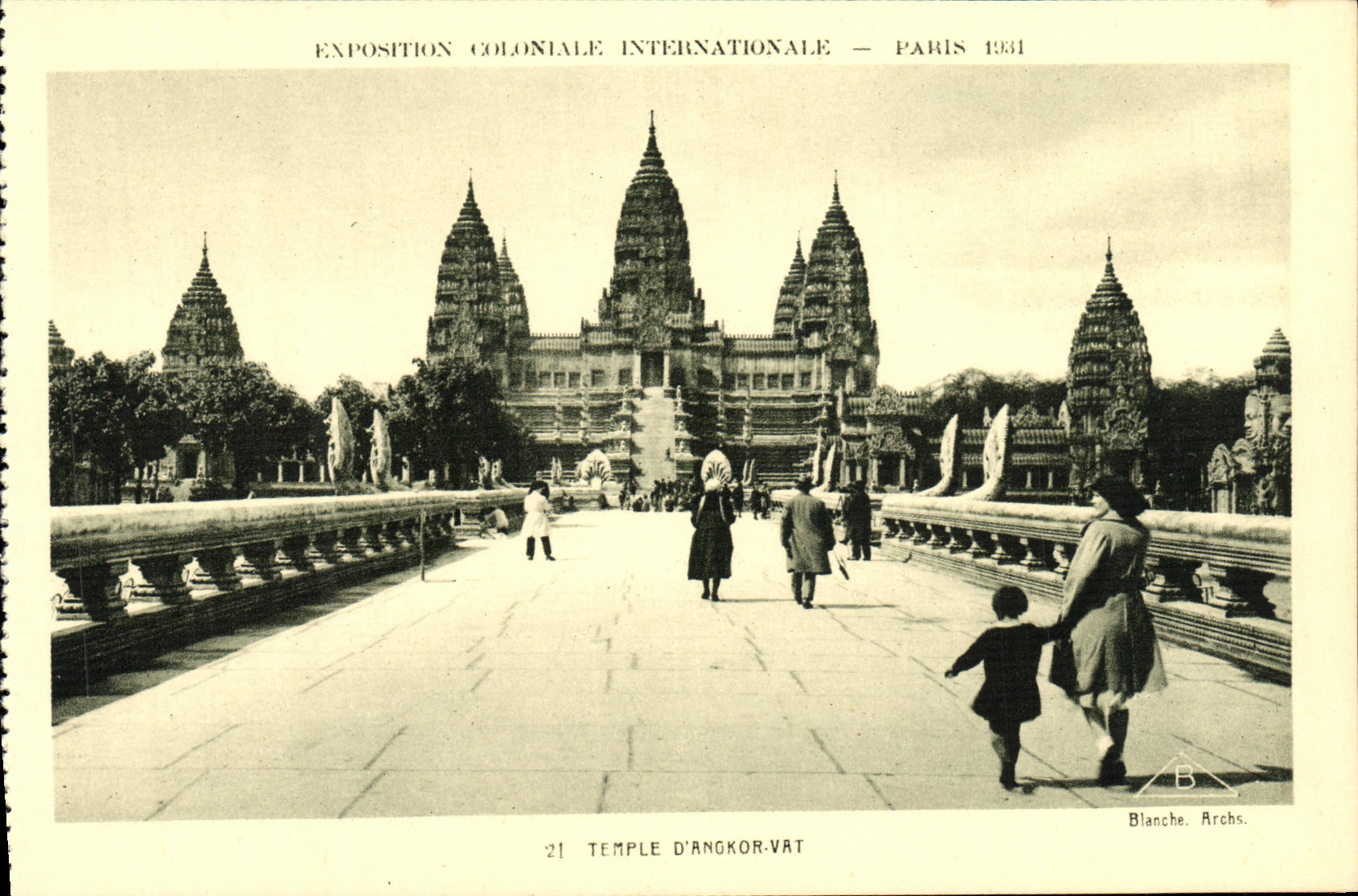 Templo de Angkor-Vat — Exposición Colonial Internacional — París 1931 — Blanche. Archs.