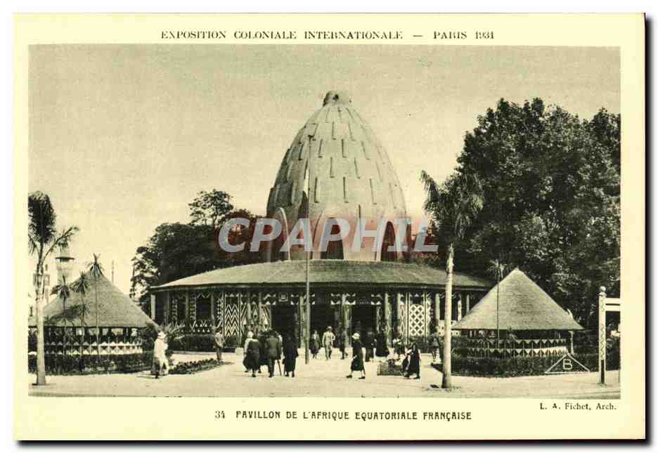 Pavillon der Französischen Äquatorialafrika — Internationale Kolonialausstellung — Paris 1931 — L. A. Fichet, Arch.