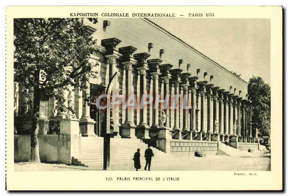 Palais Principal de l'Italie — Exposition Coloniale Internationale — Paris 1931 — Brasimi, Arch.