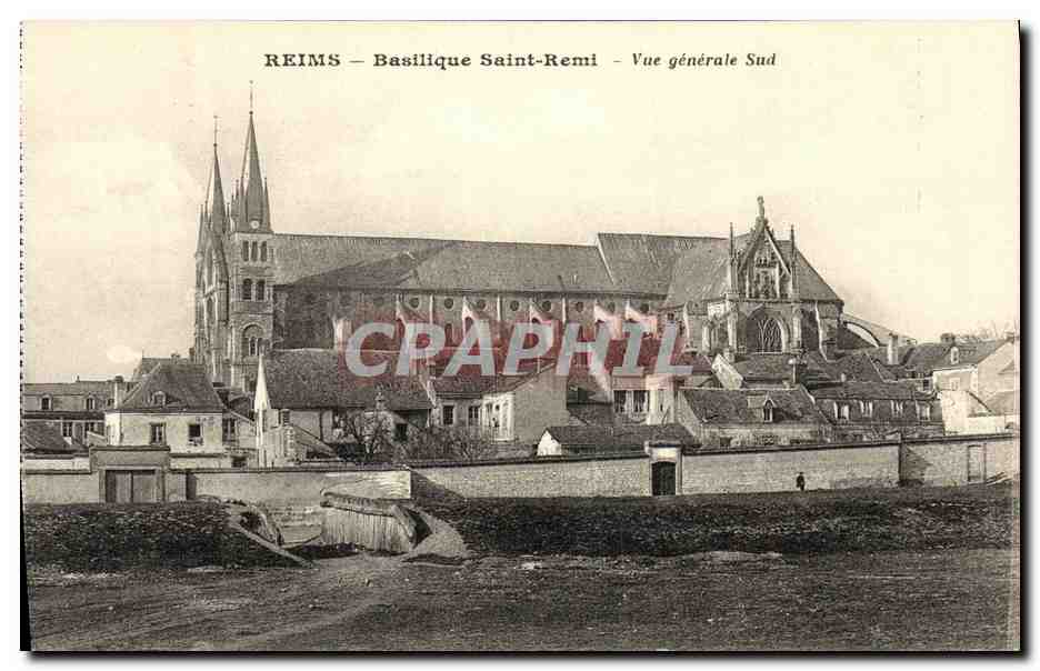 CPA Reims Basilique Saint Remi Vue Generale Sud