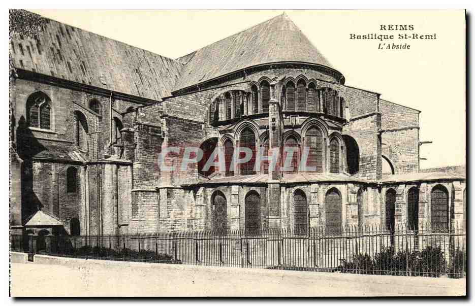 Reims — Basilique Saint-Remi, Die Apse — Phototypie J. Ben timé, Reims