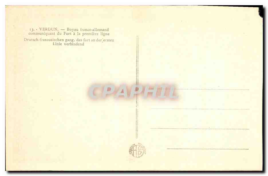 CPA Fort de Douaumont Boyau Franco allemand communiquant du fort a la premiere ligne Militaria — Reverso