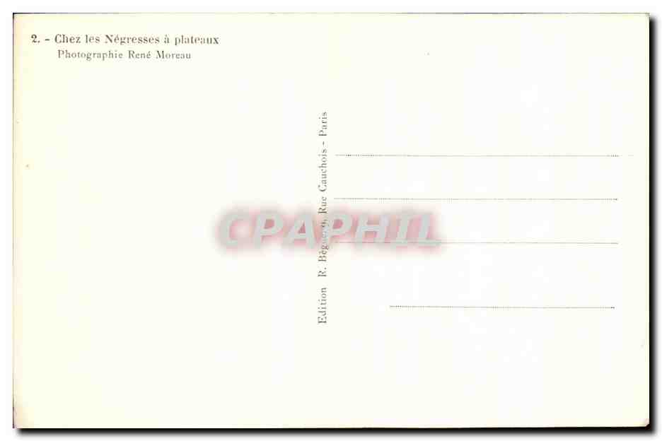 CPM Chez Les Negresses a Plateaux Rene Moreau Afrique — Rückseite