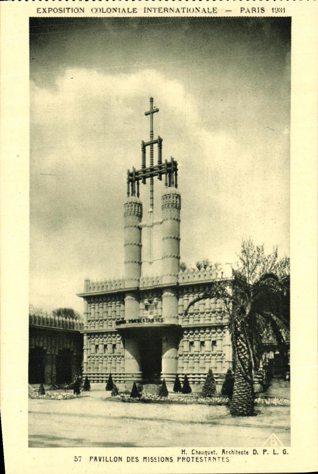 Pavillon des Missions Protestantes — Exposition Coloniale Internationale — Paris 1931 — H. Chauquet, Architecte D.P.L.G.