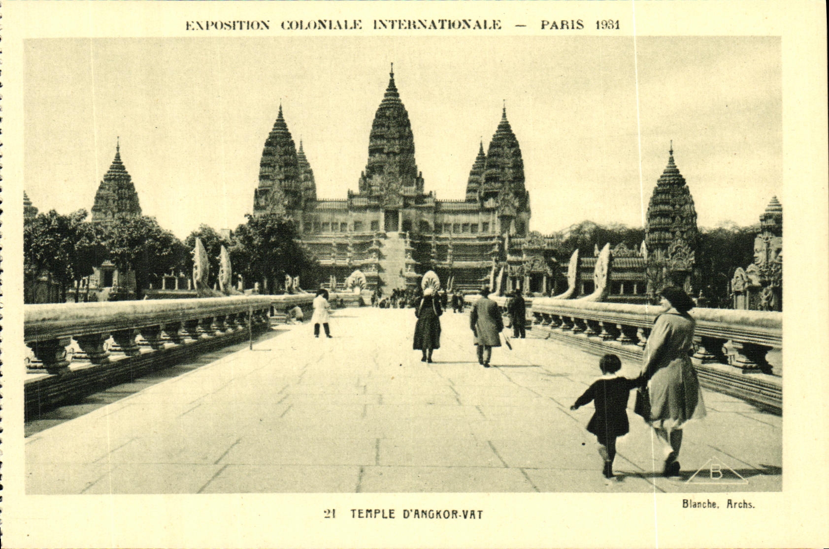 Tempel van Angkor Wat — Internationale Koloniale Tentoonstelling — Parijs 1931