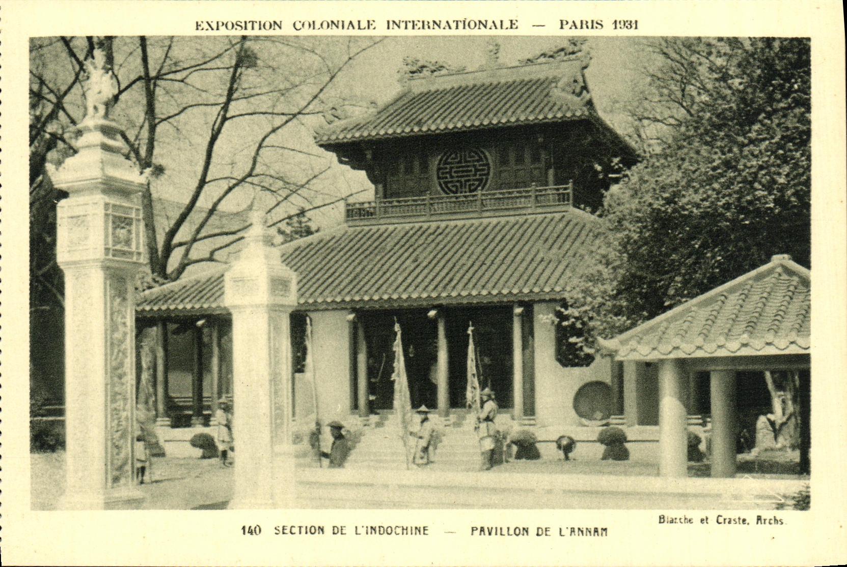 Pabellón de Annam — Exposición Colonial Internacional — París 1931 — Editor: Biarache y Craste, Archs.