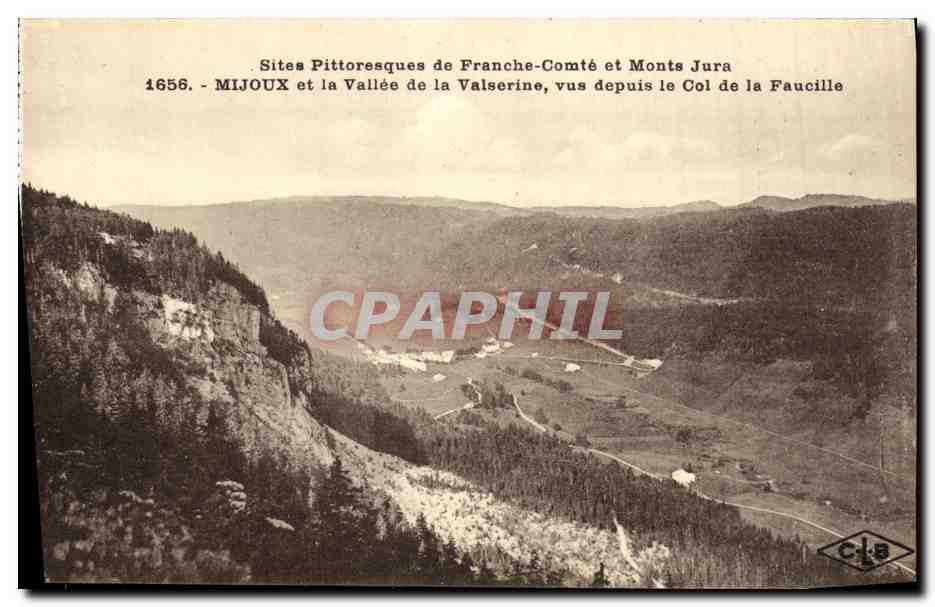 Mijoux et Vallée de la Valserine — vus depuis le Col de la Faucille — Éd. C. Landiers, Basampon