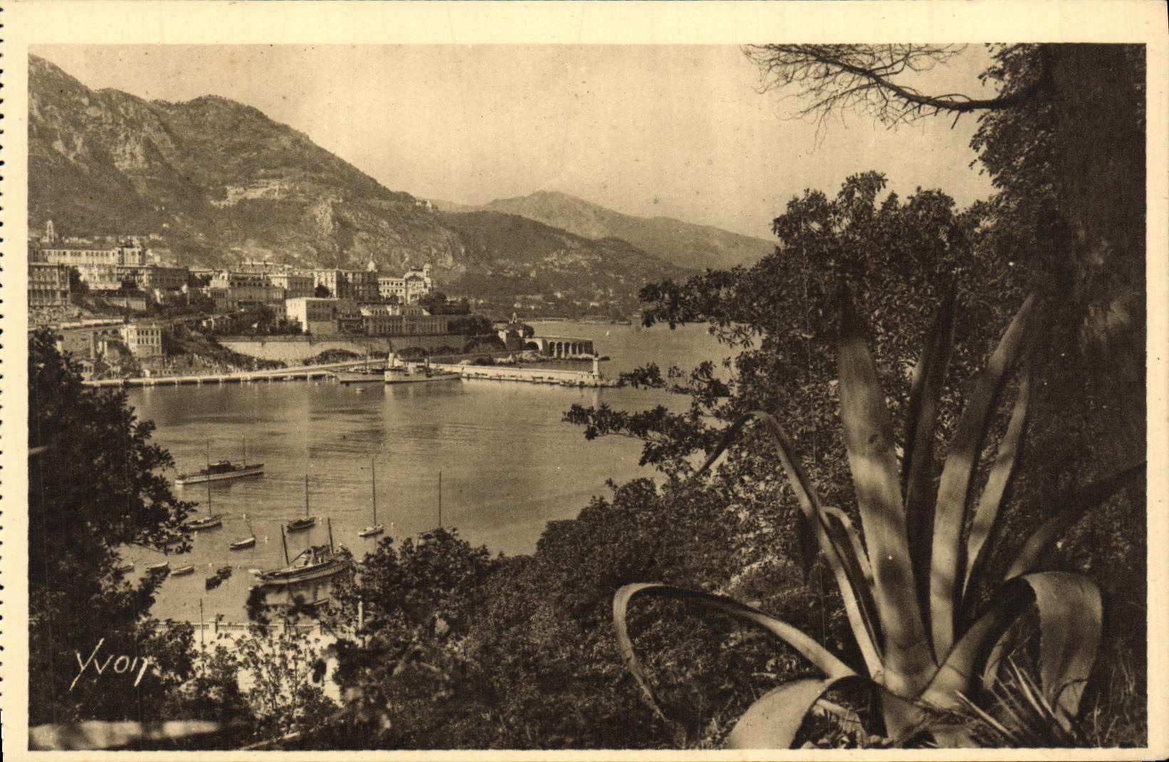 CPA Cote D Azur Monte Carlo Vue Prise des Jardins de Monaco