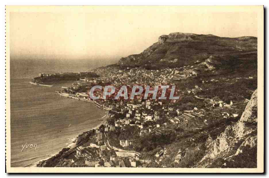 CPA Cote D Azur Monte Carlo Monte Carlo et Monaco vus de la Grande Corniche