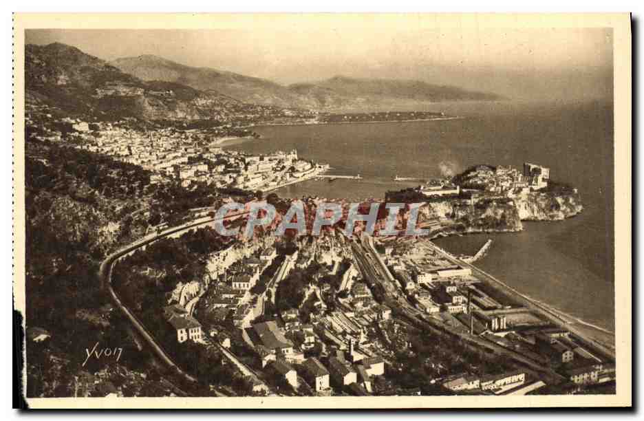 CPA Cote D Azur Monte Carlo Vue Panoramique
