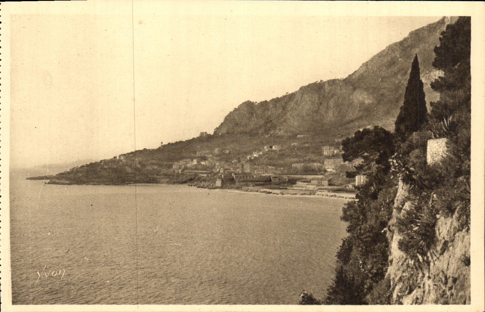CPA Cote D Azur Monte Carlo L Anse du Canton Vue Des Jardins de Monaco