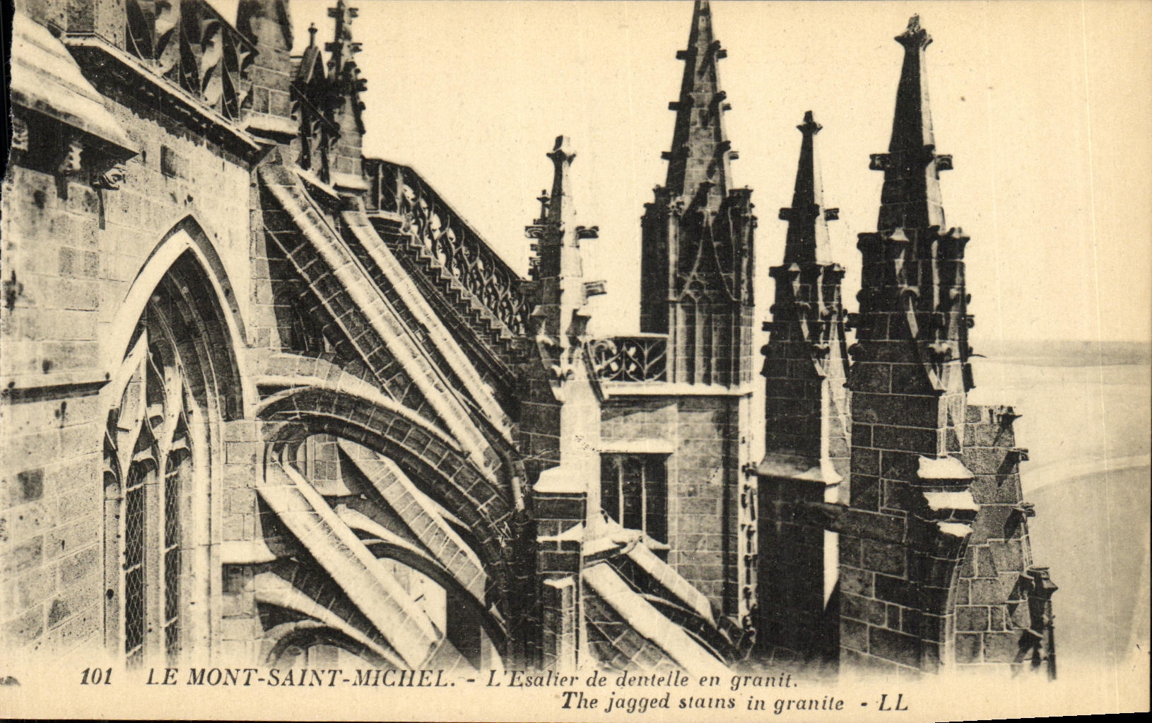 Le Mont-Saint-Michel — L'Ésalier de dentelle en granit — LL, n° 101