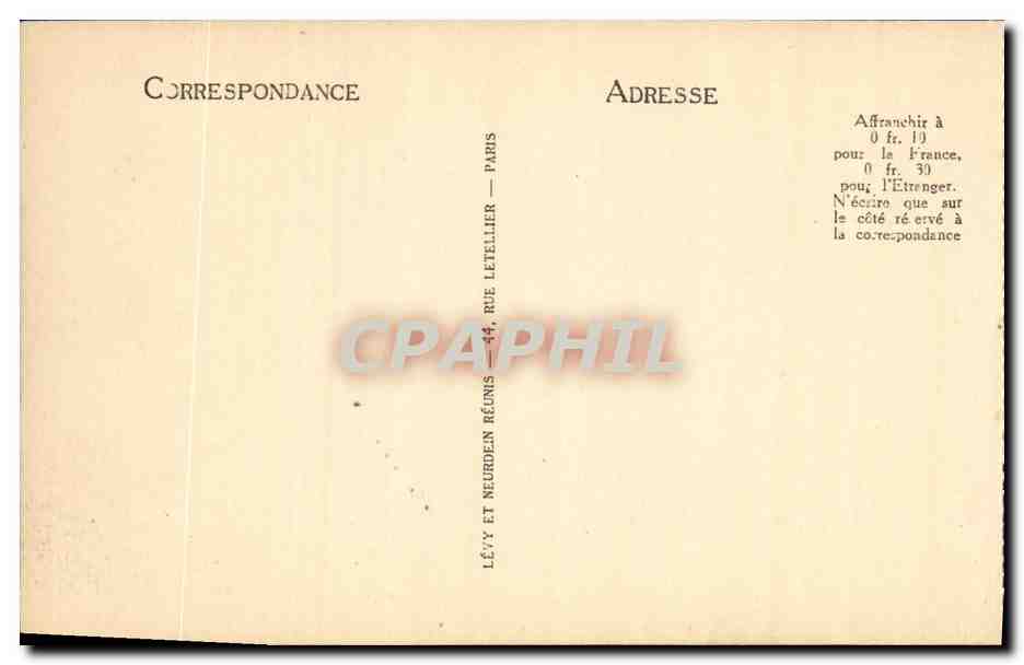 Mont Saint-Michel — Allgemeiner Blick von Osten — Verlag Lévy et Neurdein Réunis, Nr. 16 — Rückseite