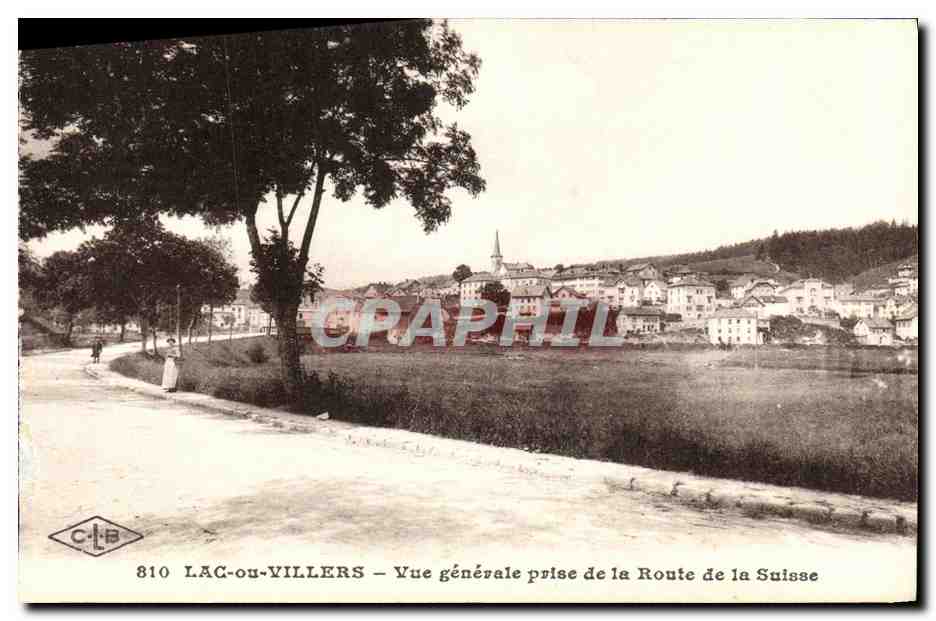 CPA Lac Ou Villers Vue Generale Prise de la Route de la Suisse