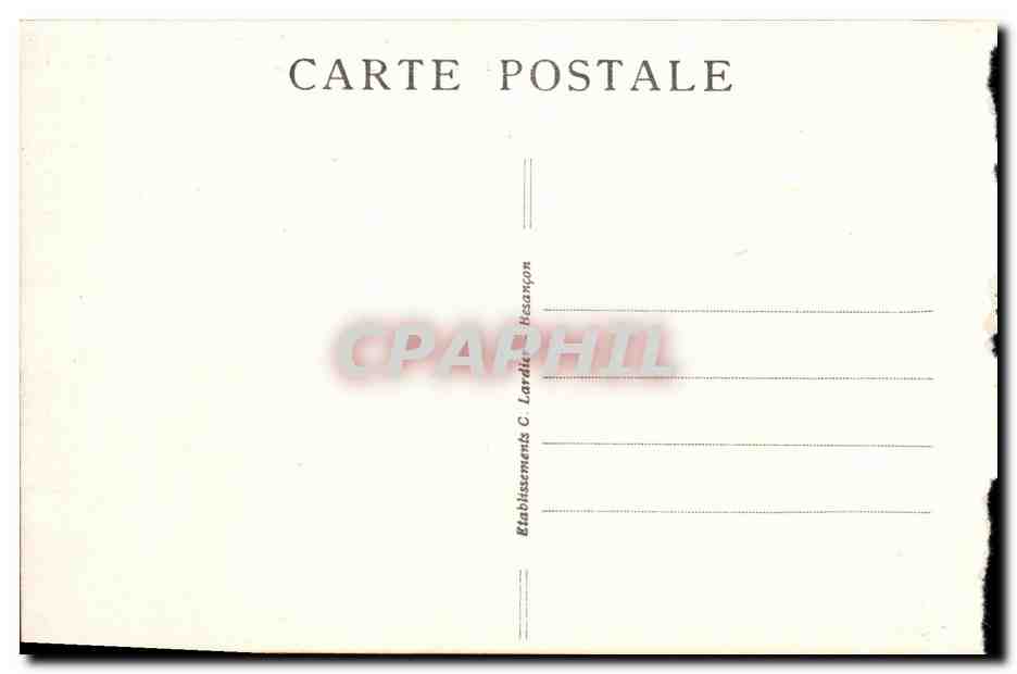 CPA Lac Ou Villers Frontiere Franco Suisse Le Saut du Doubs — Rückseite