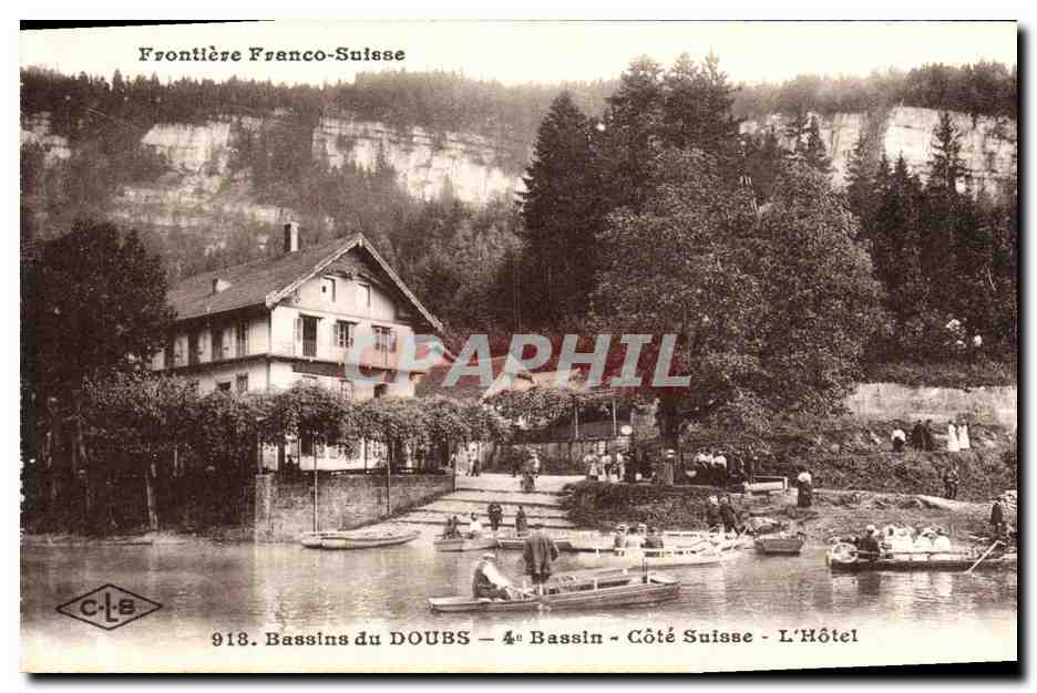 Frontière Franco-Suisse — Bassins du Doubs — 4e Bassin — Côté Suisse — L'Hôtel — C.L.E. n°918