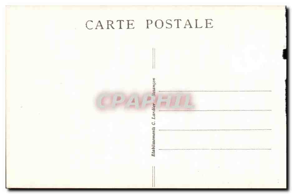 CPA Frontiere Franco Suisse Bassins du Doubs La grotte du roi de Prusse — Verso