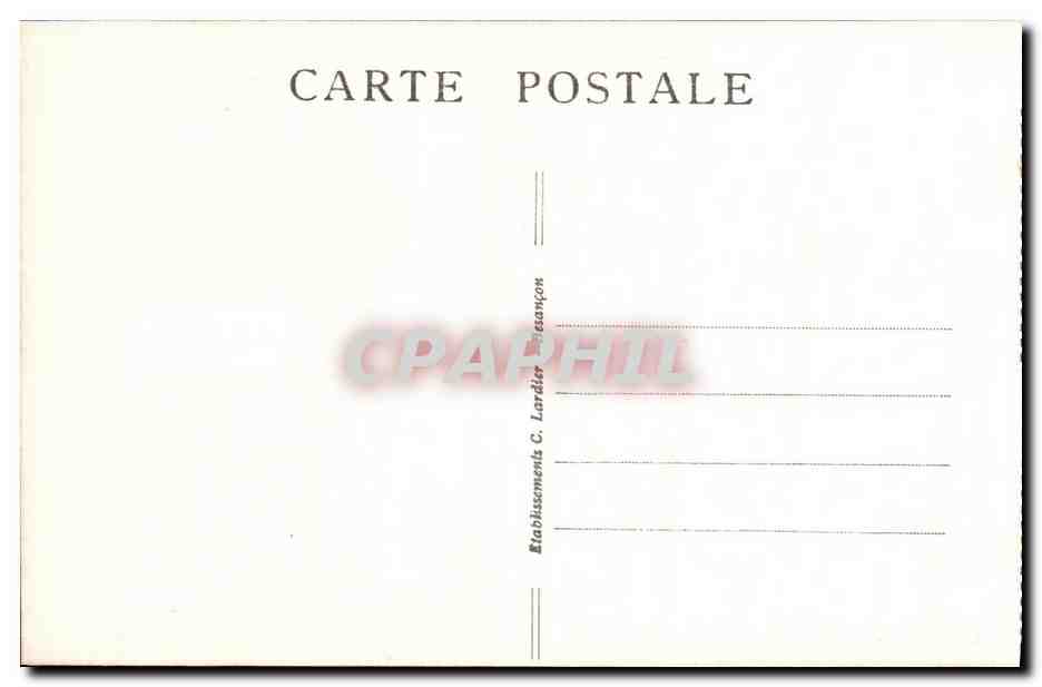 CPA Frontiere Franco Suisse Le col des roches Cote Suisse — Back