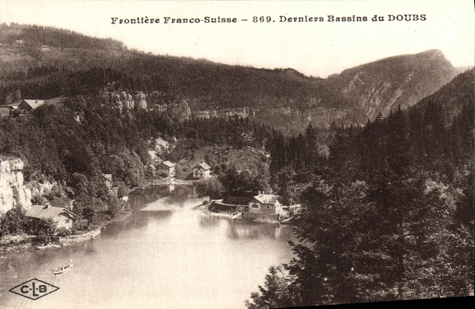 Frontière Franco-Suisse — 869. Derniers Bassins du DOUBS — C.L.B.