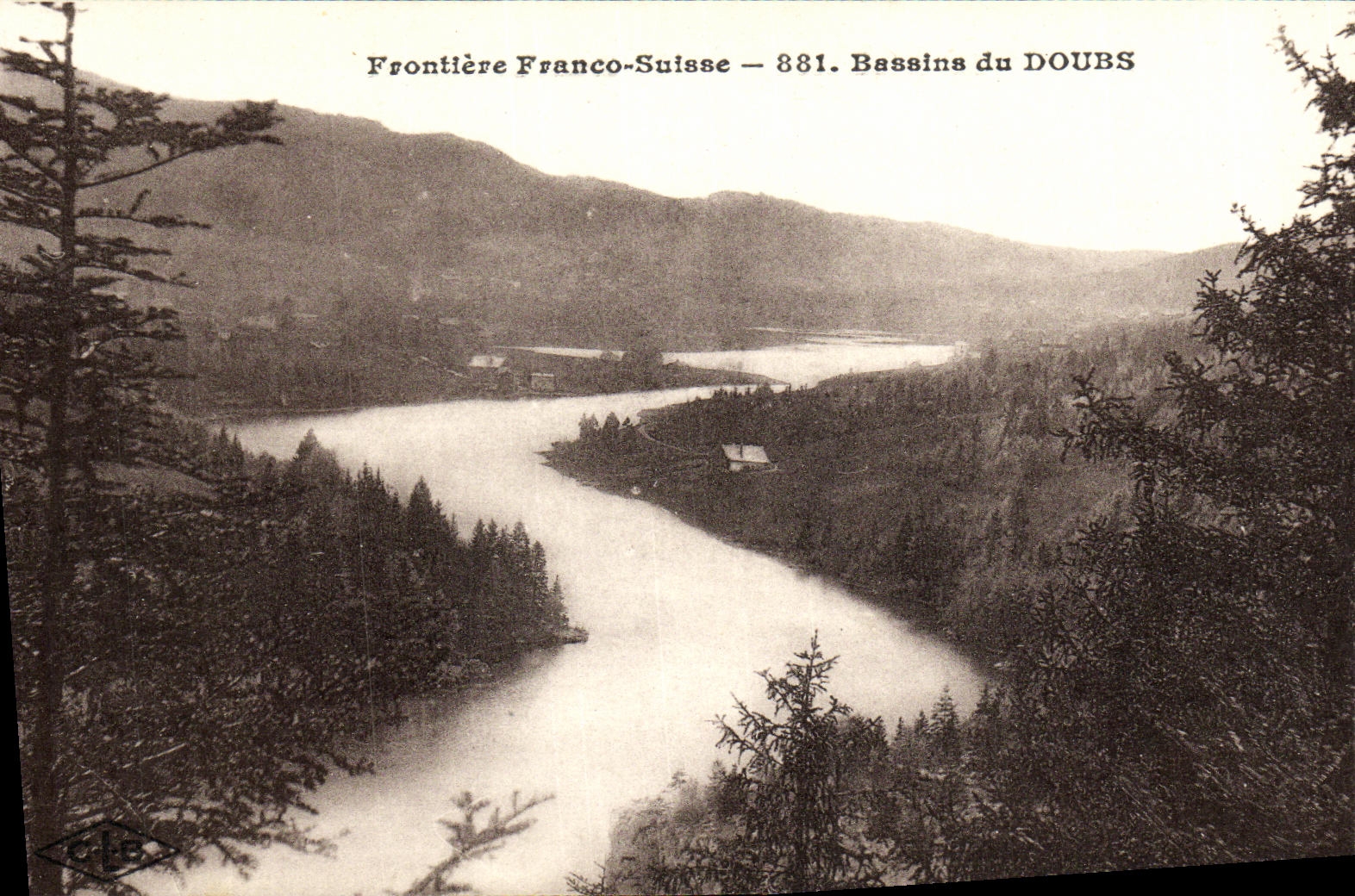 Frontière Franco-Suisse — 881. Bassins du DOUBS — Éditeur C. Lardier, Paris