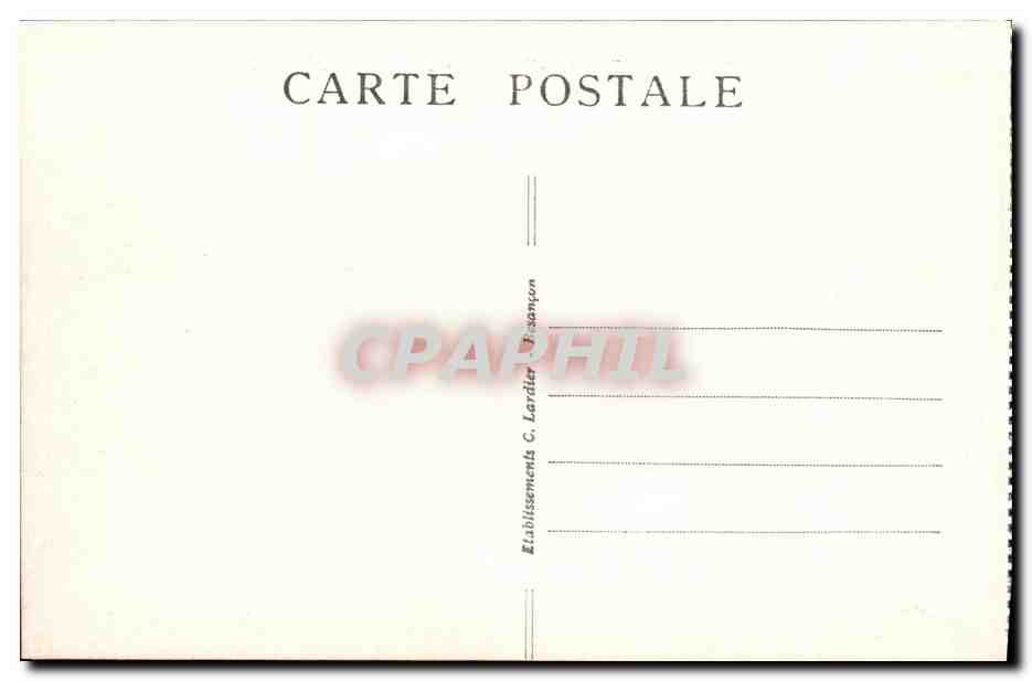 Frontière Franco-Suisse — 881. Bassins du DOUBS — Éditeur C. Lardier, Paris — Verso