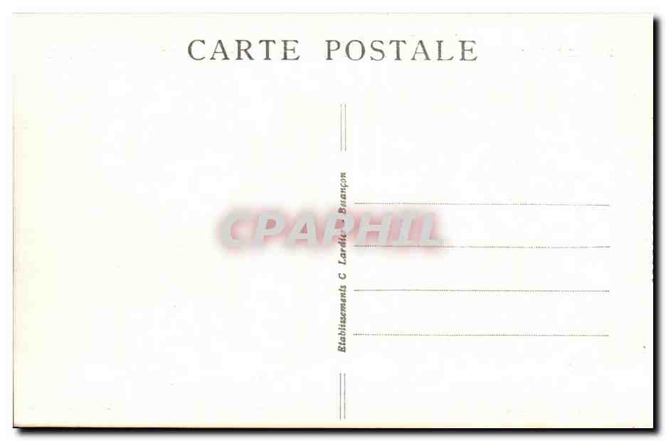 Entrée des Bassins du Doubs — Rocher de la Casquette et Rocher d'Hercule — Frontière Franco-Suisse — C.L.B. n°839 — Verso