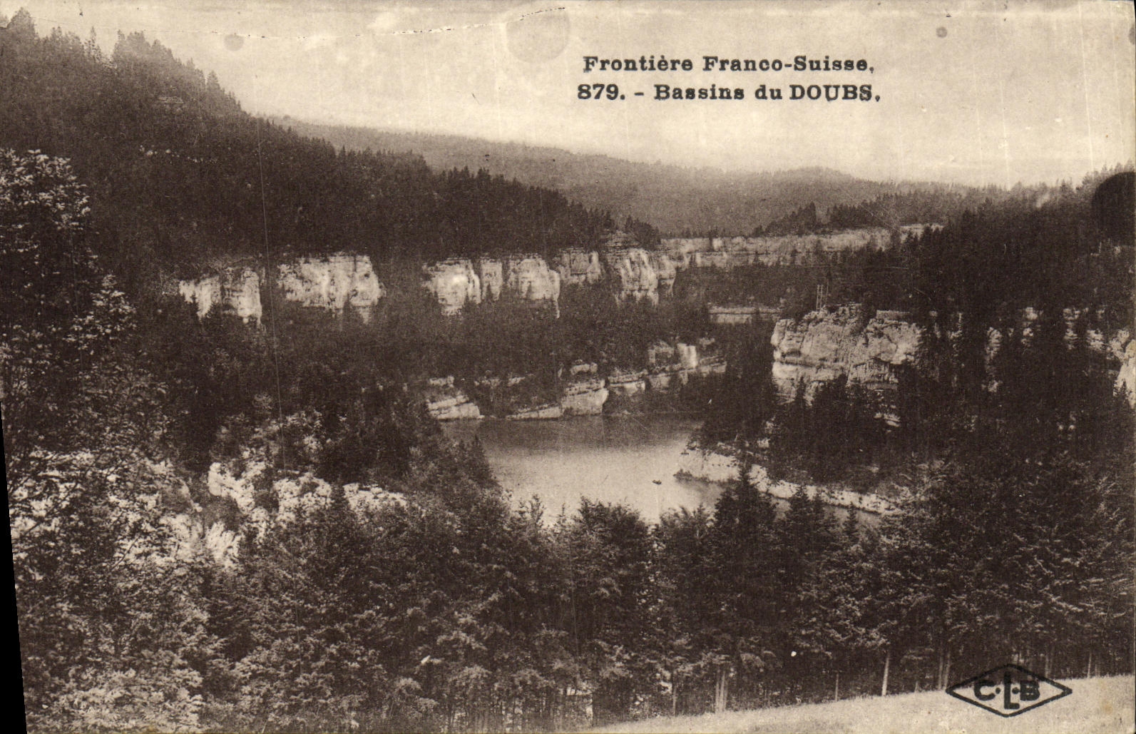 Frontière Franco-Suisse — Bassins du Doubs — éditeur C.L.B. n° 879