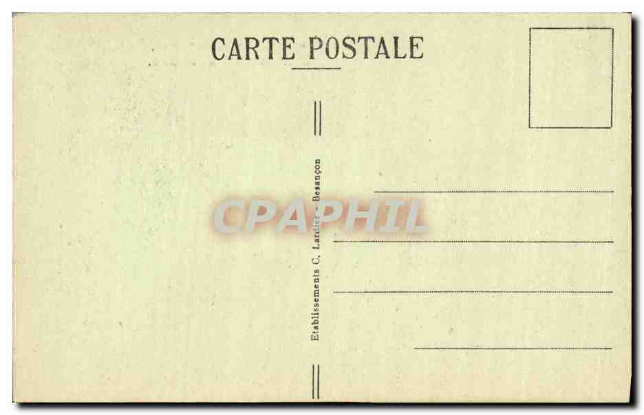 Frontière Franco-Suisse — Bassins du Doubs — éditeur C.L.B. n° 879 — Verso