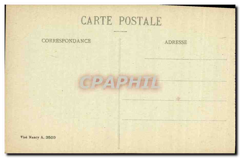 Reims dans ses années de bombardements 1914-1917 — Boulevard Lundy et Rue Courmesaux — Les écoles qui après avoir été bombardées furent incendiées — Collection G. Dybale, Reims — Verso