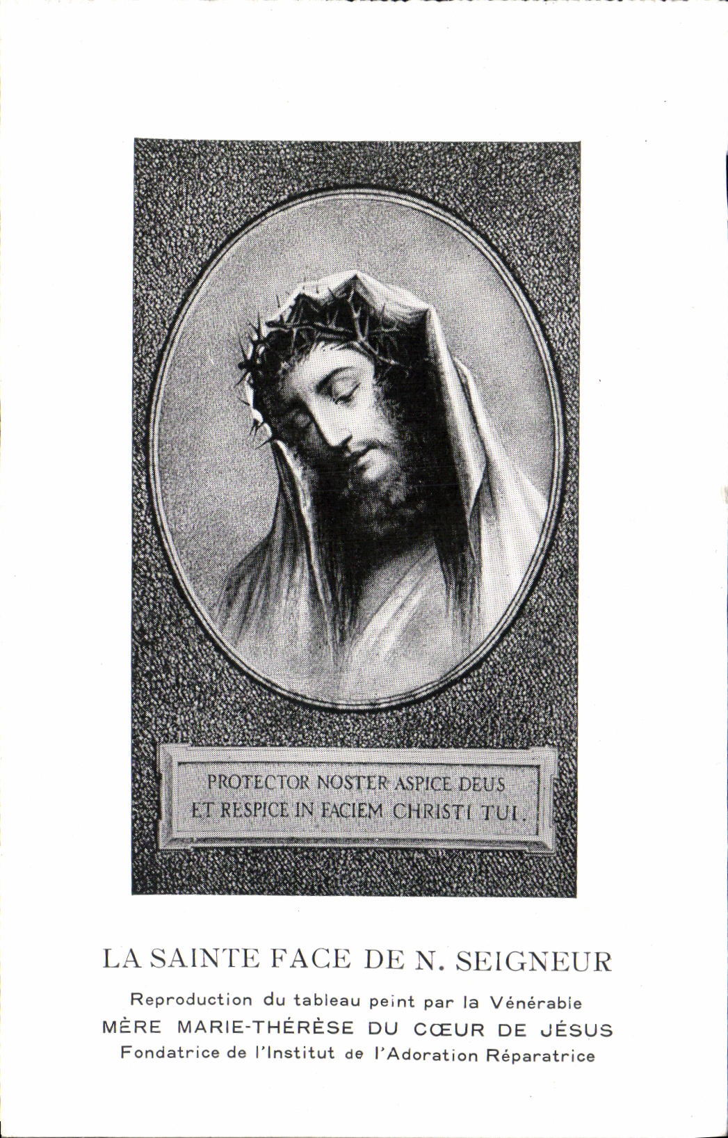 CPA La Sainte Face De Seigneur Reproduction du tableau peint par le Venerable Mere Marie Therese du coeur de Jesus