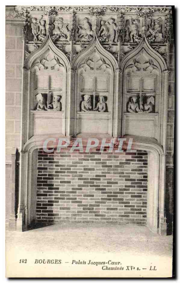 CPA Bourges Le Palais Jacques Coeur Cheminee
