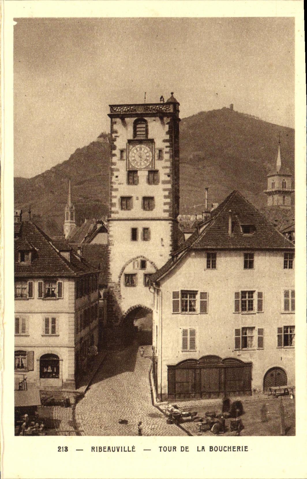 Ribeauvillé — Tour de la Boucherie — Éditeur J. Bauch, Imp. Braun