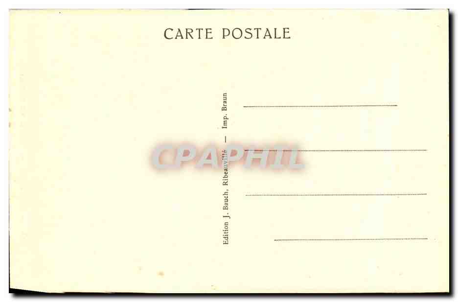 CPA Ribeauville Tour Et Nid De Clgognes — Rückseite