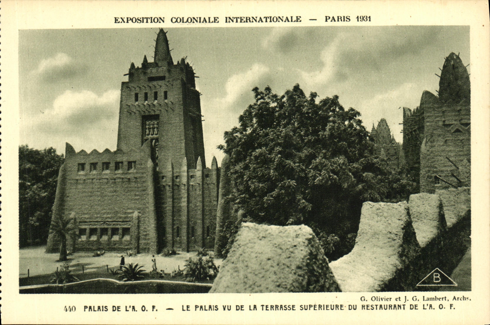 Palais de l'A.O.F. — Exposition Coloniale Internationale — Paris 1931 — G. Olivier et J. G. Lambert, Archs.