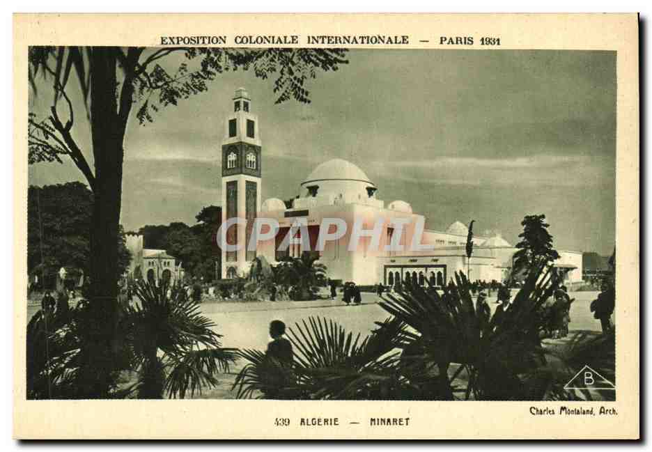 CPA Exposition Colonlale Internationale 1931 Paris Algerie Minaret