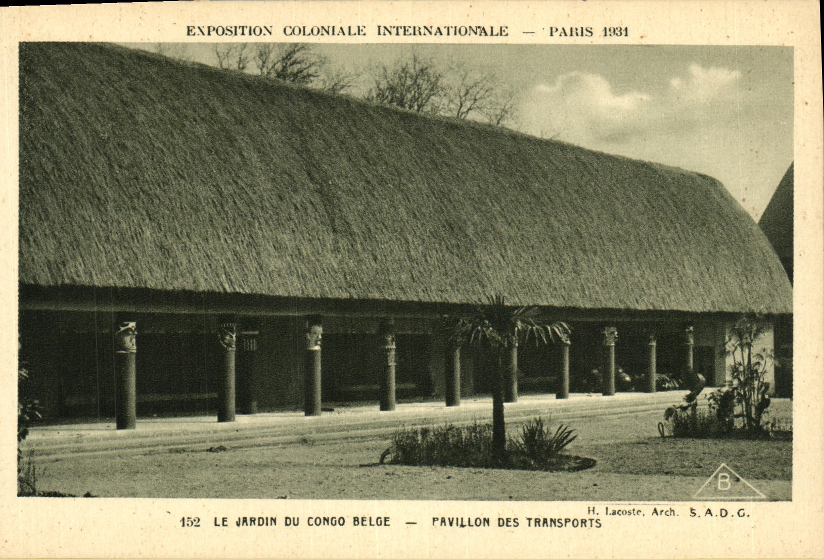 Jardin du Congo Belge — Pavillon des Transports — Exposition Coloniale Internationale — Paris 1934