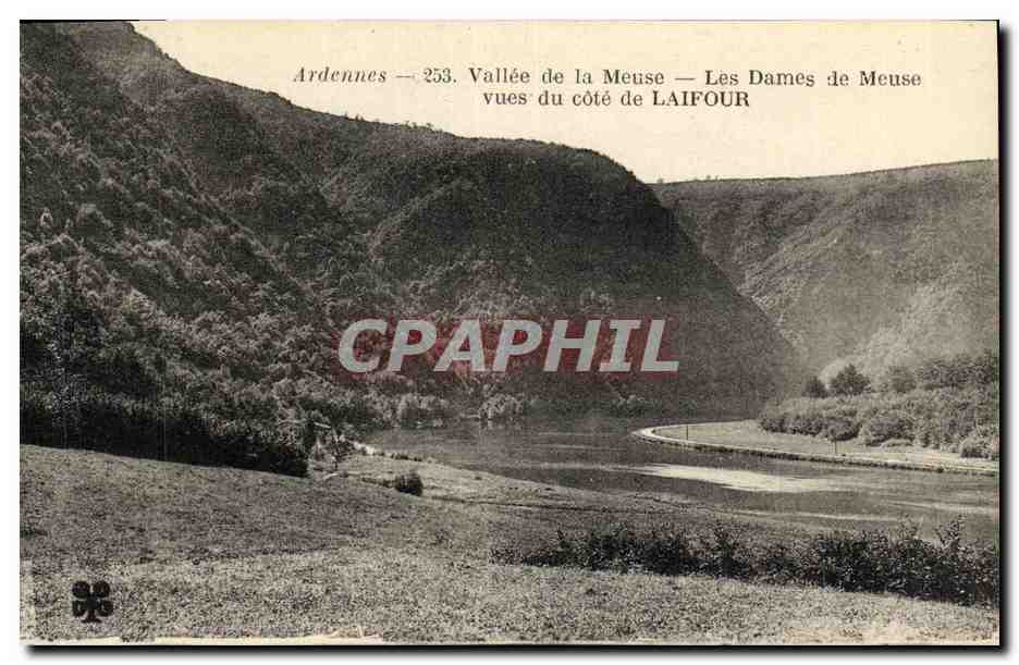 Ardennes — 253. Vallée de la Meuse — Les Dames de Meuse vues du côté de LAIFOUR
