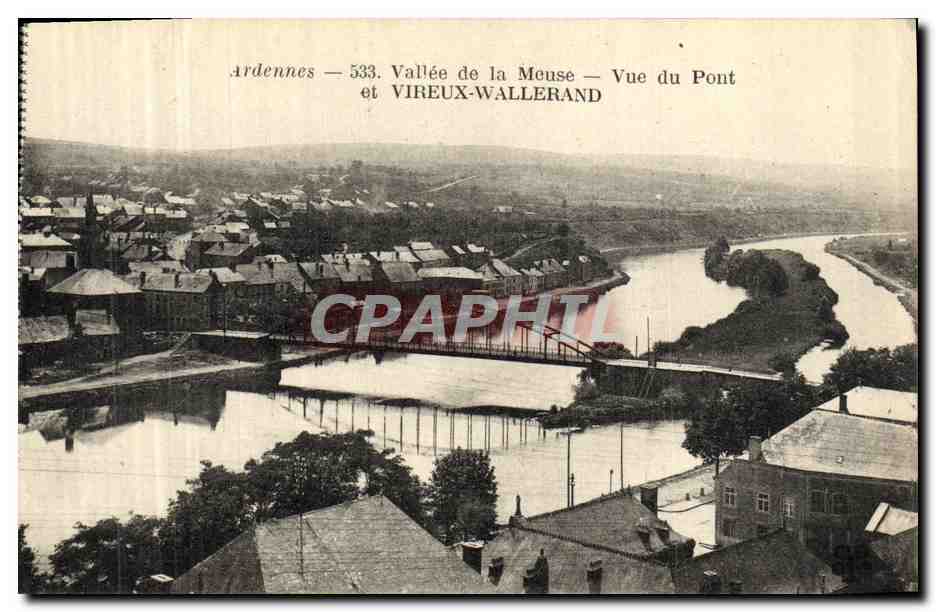 Vallée de la Meuse — Vue du Pont — Vireux-Wallerand — Ardennes — 533