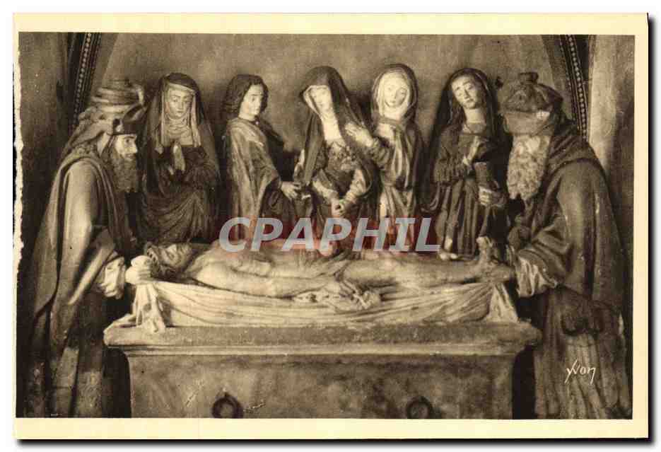 CPA La Tolede Auvergnate Salers Interieur de L Eglise Mise au Tombeau