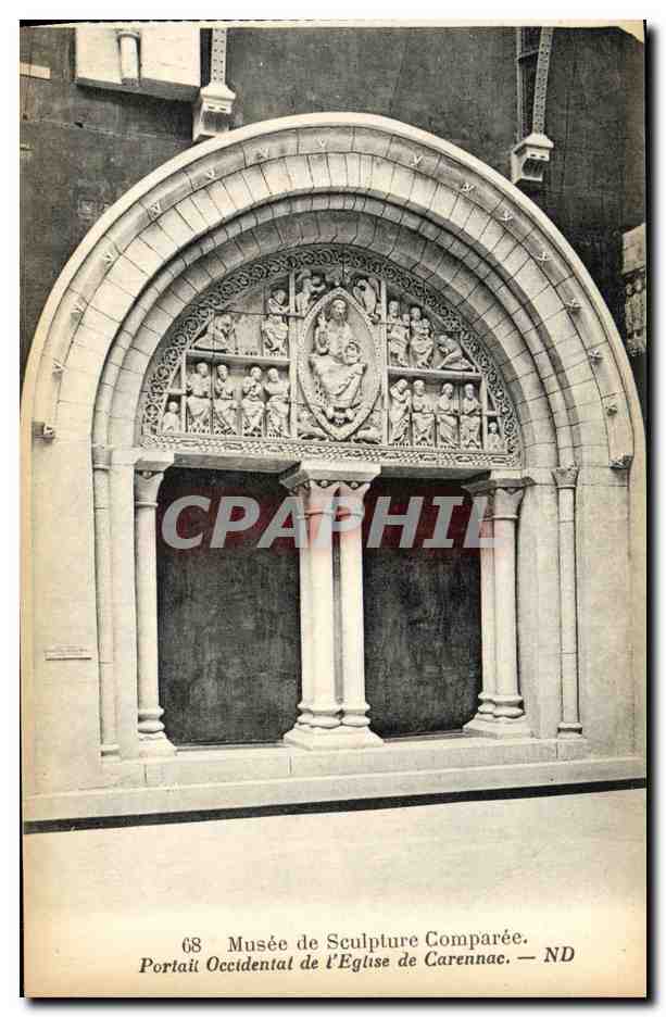 Portail Occidental de l'Église de Carennac — Musée de Sculpture Comparée — ND
