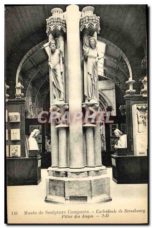 CPA Musee de Sculpture Comparee Eglise Cathedrale de Strasbourg Pilier des Anges