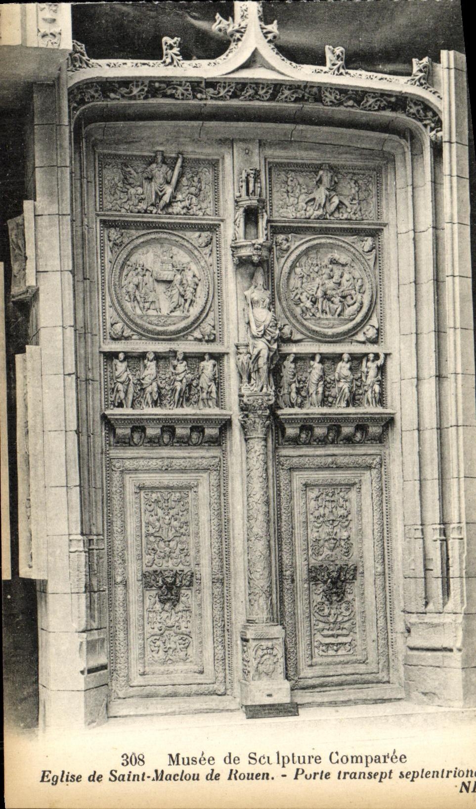 CPA Musee de Sculpture Comparee Eglise de Saint Maclou de Rouen Facade 