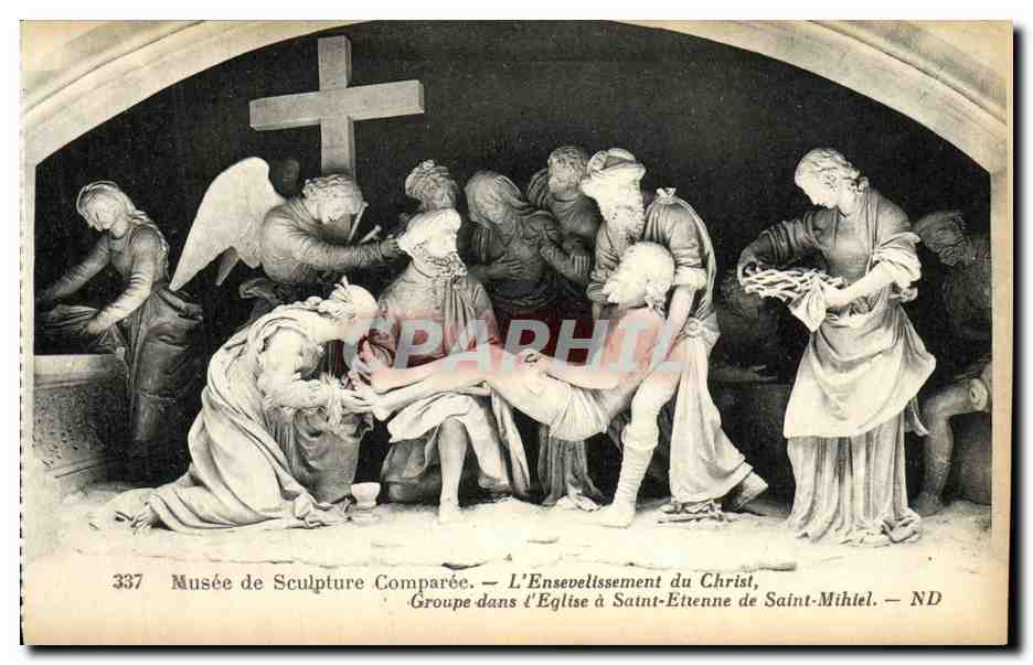 La Entierro del Cristo — Grupo en la iglesia de Saint-Mihiel — Museo de Escultura Comparada