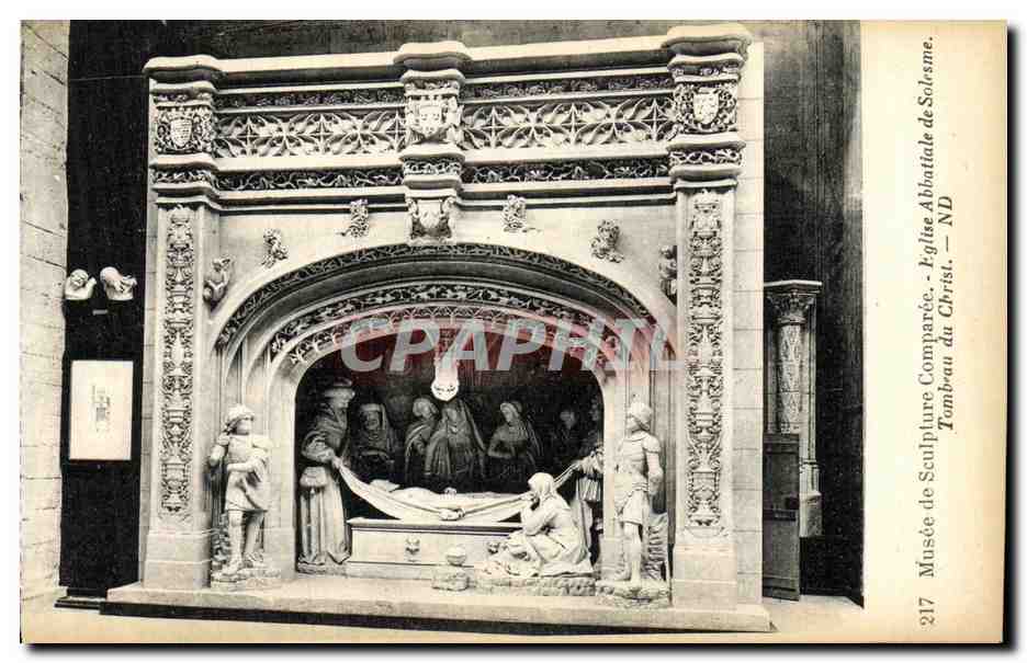 CPA Musee de Sculpture Comparee Eglise Abbatiale de Solesme Tombeau du Christ