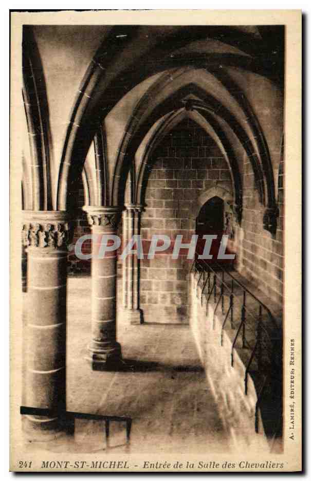 CPA Mont St Michel Entree de la Salle des Chevaliers