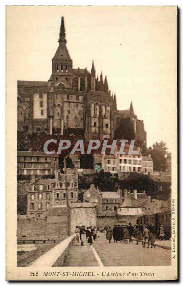CPA Mont St Michel L Arrivee d un Train